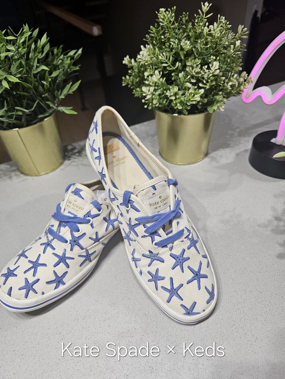 KATE SPADE X KEDS  Jolies Espadrilles  Imprimé Étoiles de Mer